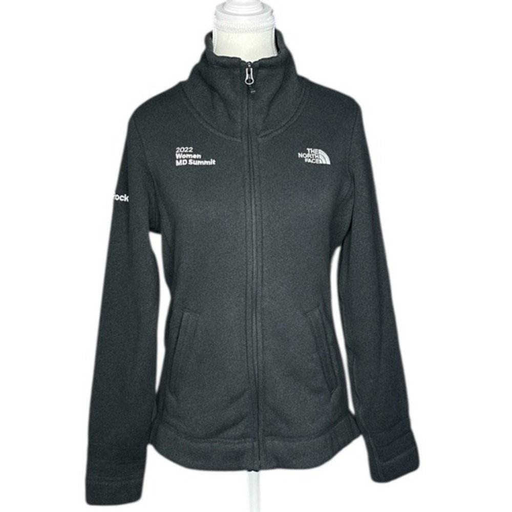 The North Face Womens Black Full Zip Sweater Fleece Jacket BlackRock MD Summit M